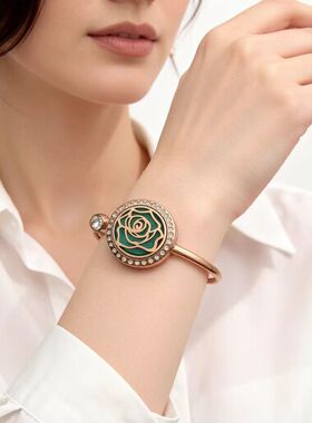 钛钢18K包金多特瑞精油吊坠香薰