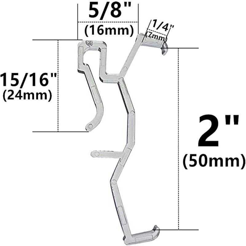 跨境 2inch 饰片夹10片 百叶窗固定夹 百叶帘定位夹百叶帘配件 - 图1