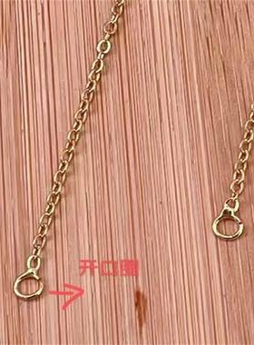 双头O字链铜镀18K包金工艺百搭链diy手工链素链配链饰品配件