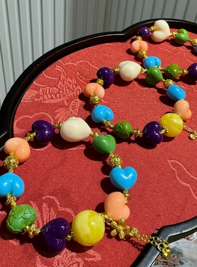 秋冬新品原创爆款屁桃多宝小众高颜值古风设计款手串舒俱石美菱矿