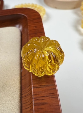 新款二代金珀橘子吊坠大吉大利橘子小滴溜挂件手链项链diy配饰