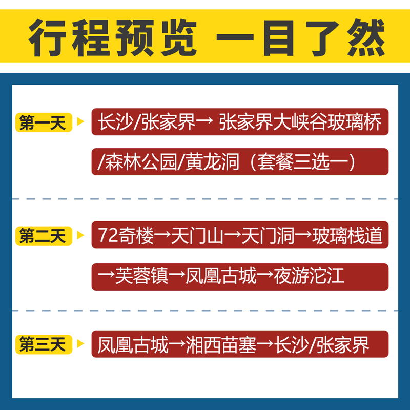 2+1航空舱座|长沙湖南张家界旅游3天2晚跟团游天门山凤凰古城纯玩 - 图3