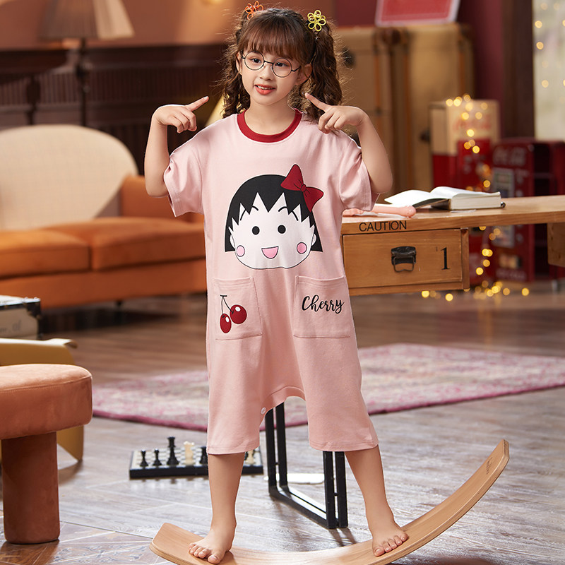 儿童女童夏天纯棉可爱公主睡衣 佰媛琪睡衣/家居服套装