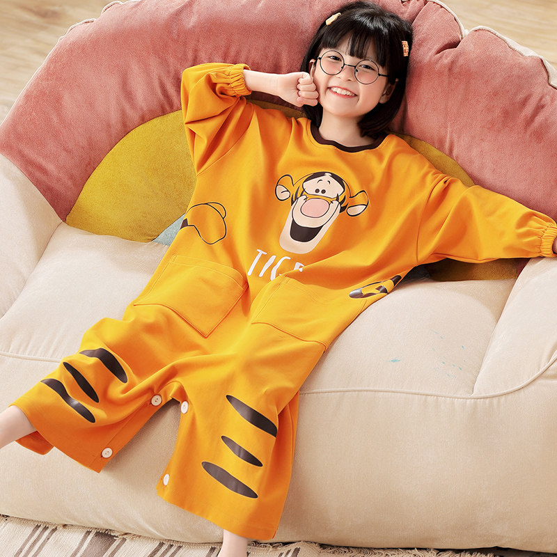 女童连身长袖儿童女中大童连体衣 佰媛琪睡衣/家居服套装