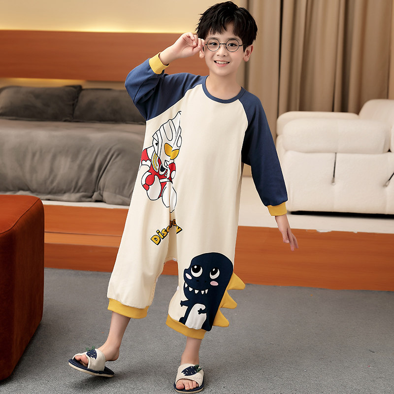 2022新款儿童连体男孩纯棉卡通睡衣 佰媛琪睡衣/家居服套装