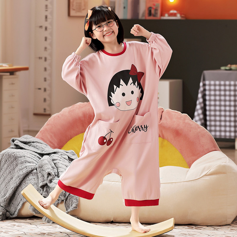 女童秋冬款连体长袖儿童哈衣女睡衣 佰媛琪睡衣/家居服套装