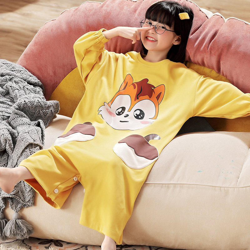 2021年新款连体母女睡裙中大童哈衣 佰媛琪睡衣/家居服套装