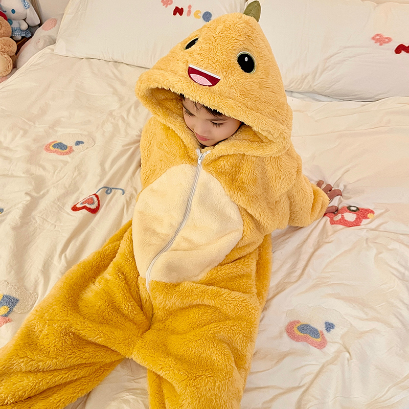 亲子装睡衣一家三口小奶龙冬天衣服母女2025新款儿童家居服连体衣