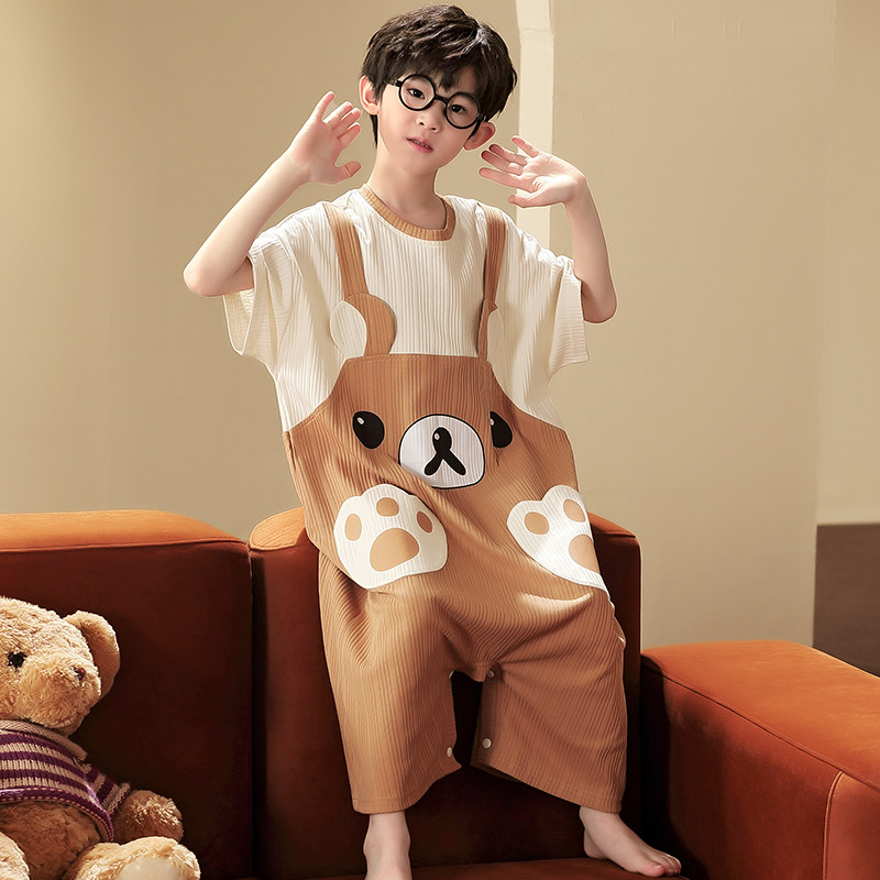 亲子夏季网红小熊母女连衣裙睡衣 佰媛琪睡衣/家居服套装