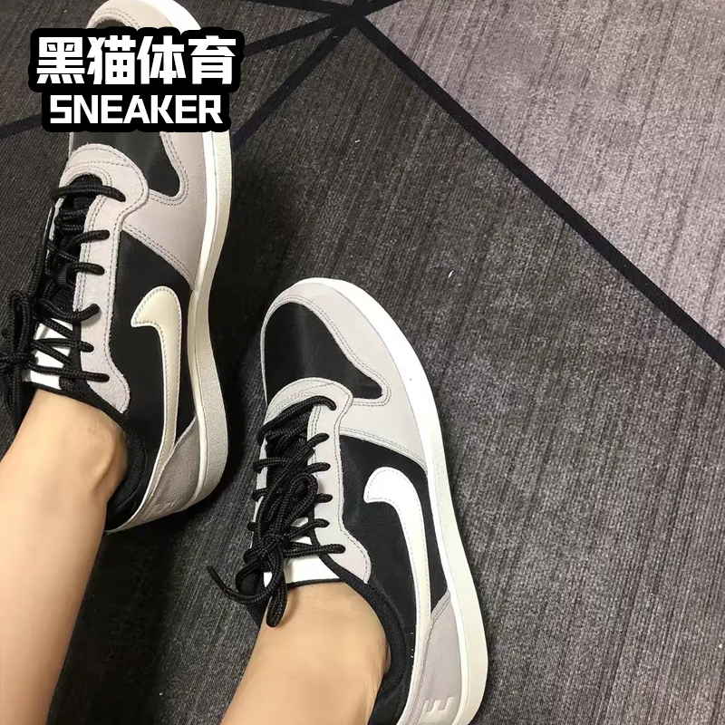 Nike Court Borough Low黑灰低帮复古休闲运动板鞋 844881-005-图0