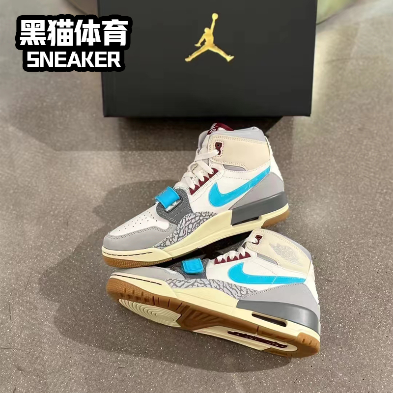 Air Jordan Legacy AJ312白灰蓝 男低帮复古篮球鞋 FB1875-141 - 图0