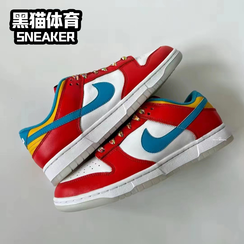 Nike Dunk Low QS白红蓝潮流复古男子休闲运动板鞋DH8009-600-图1