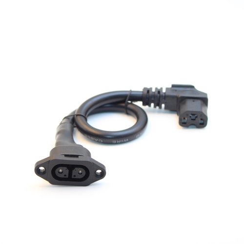 新国标台铃充电器电源座电动车充电口六孔母头插座品字转换线接线 - 图1