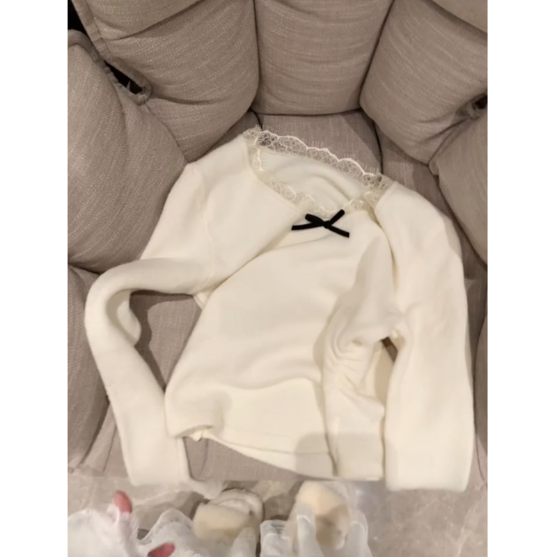 纯欲蕾丝花边德绒打底衫女秋冬季设计感修身内搭保暖长袖t恤上衣,淘宝优惠券,粉丝福利购,淘宝优惠卷