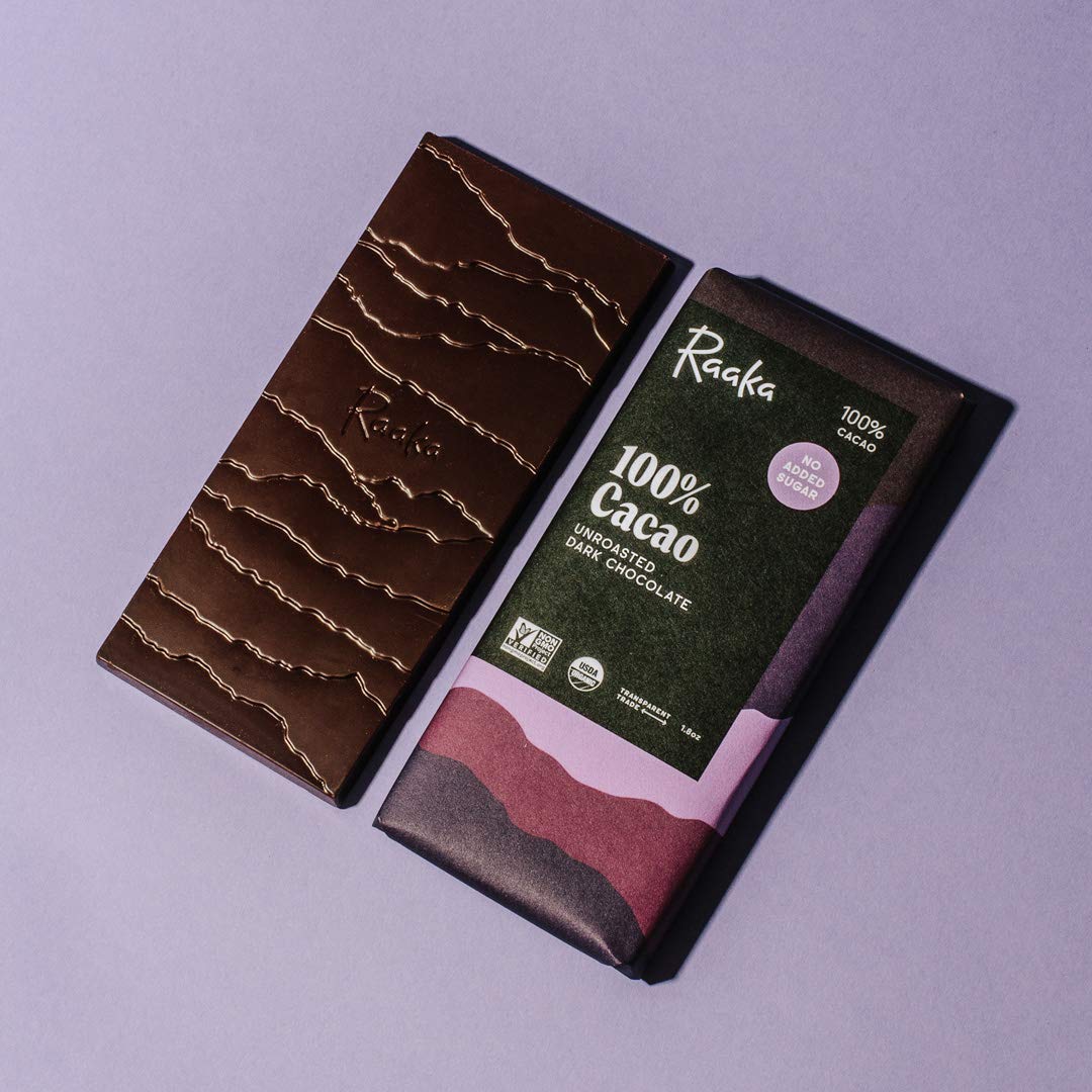 美国直邮Raaka KETO Chocolate 100%Cacao生酮无糖黑巧克力无麸质-图1