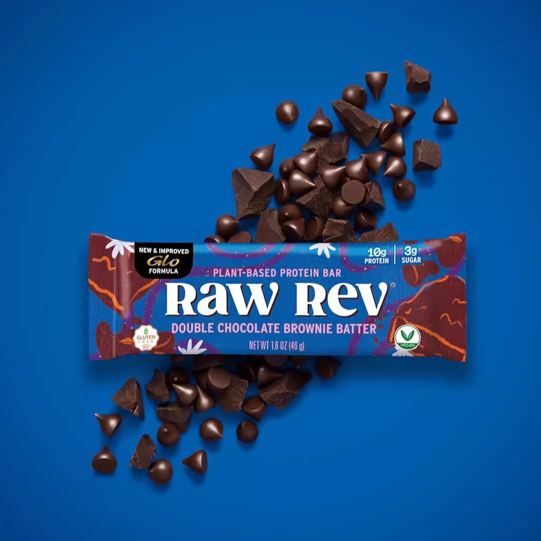 美国直邮 Raw Rev Glo Vegan Protein Bars 素食高纤维高蛋白棒 - 图1