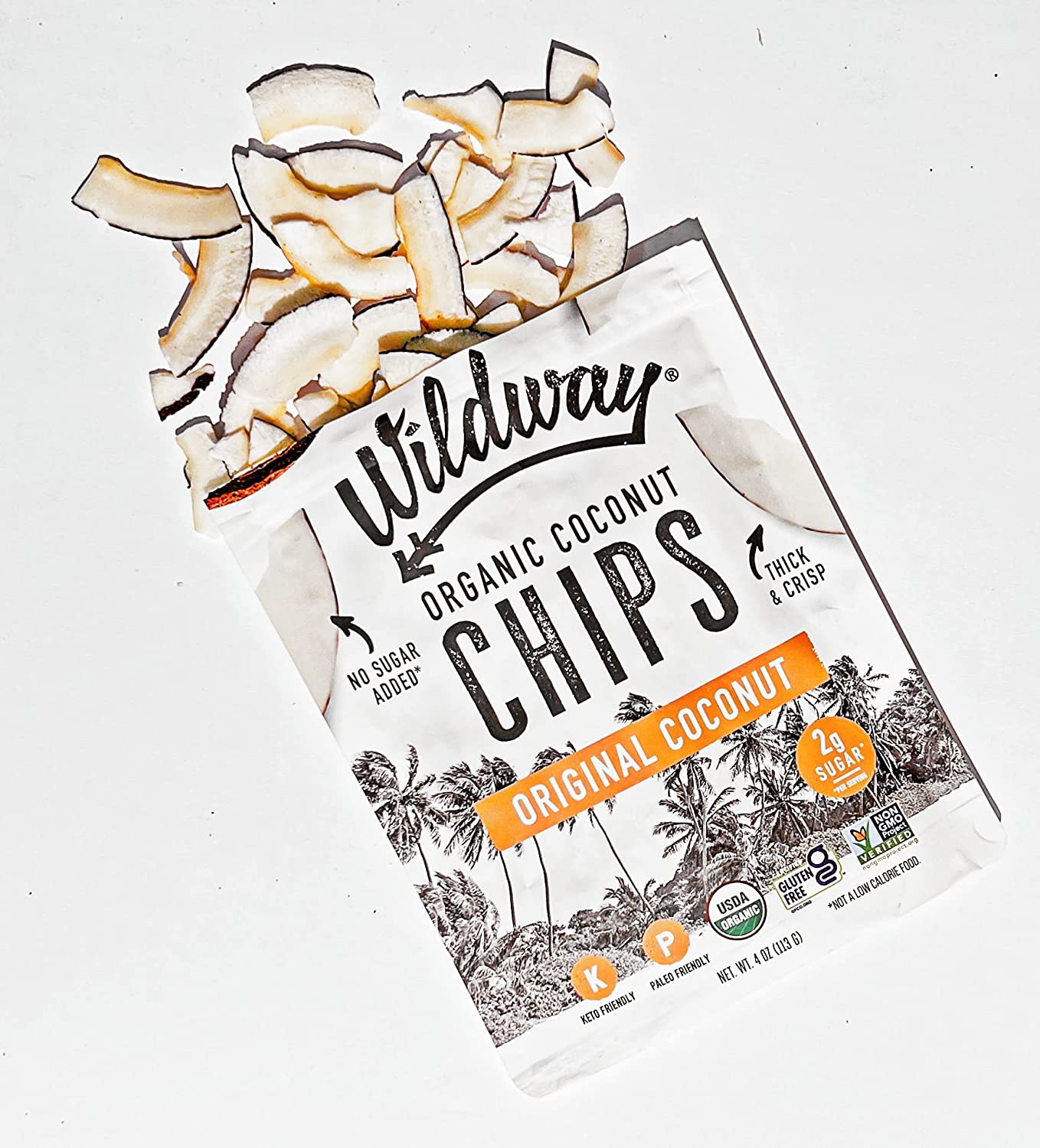 美国直邮 Wildway Organic Coconut Chips有机椰子片生酮无添加糖 - 图1