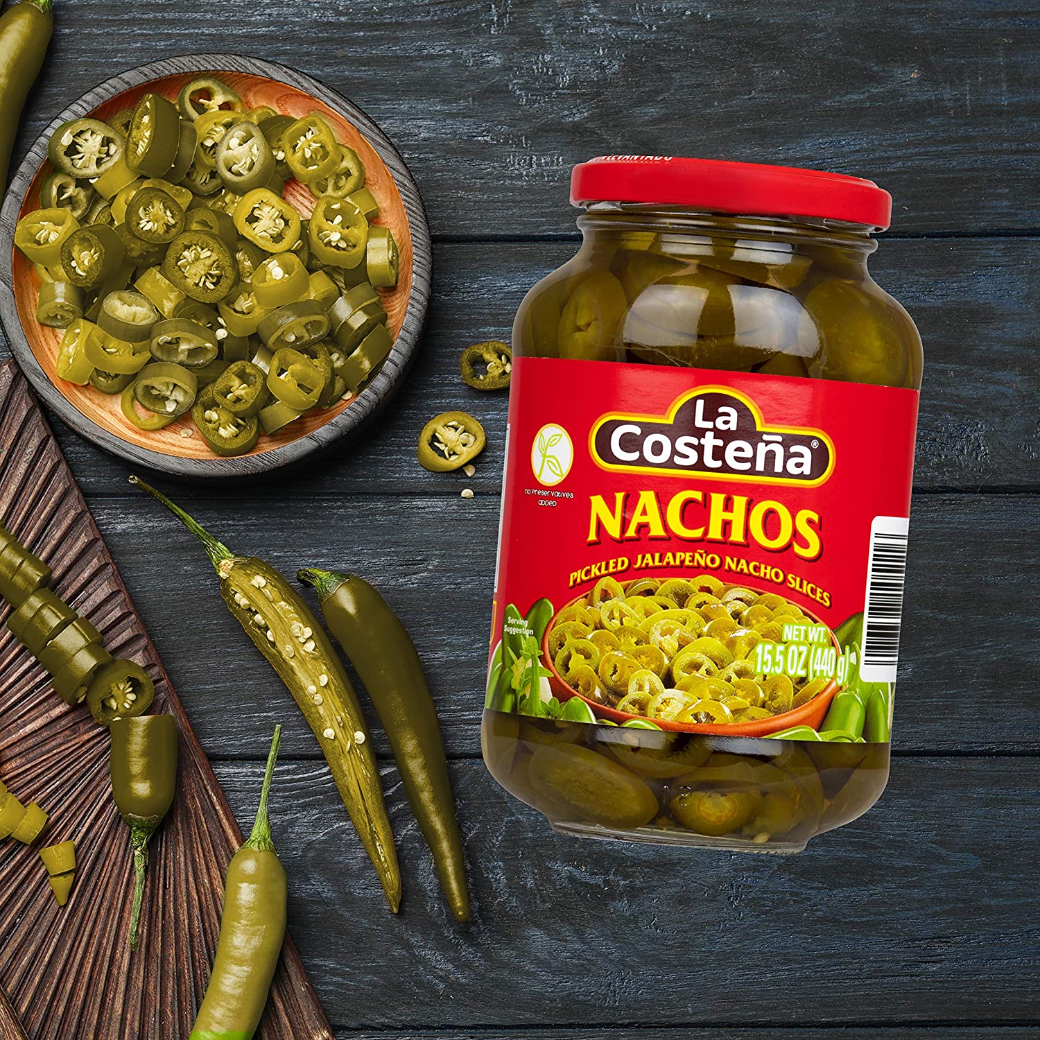 美国直邮 La Costena Pickled Jalapeno Nacho Slices辣椒圆切片-图0