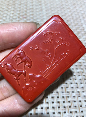 帝王红朱砂十二生肖马吊坠马到成功挂件本命年马上发男友礼物