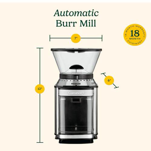 美国代购CUISINART Coffee Grinder DBM-8P1 咖啡豆磨粉机110v - 图2
