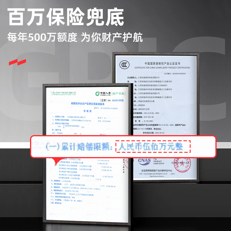 援邦 车载灭火器车用2025新款小型便携式汽车年检水基灭火器家用