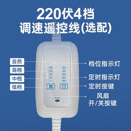 艾美特小吊扇床上家用蚊帐小型微风电风扇宿舍大风力音静迷你挂式 - 图3