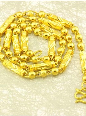 金项链男士镀黄金仿真不掉色饰品