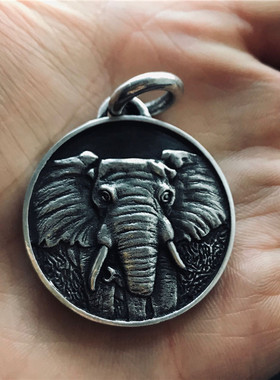 双面吊坠千银狮子男女925银霸气