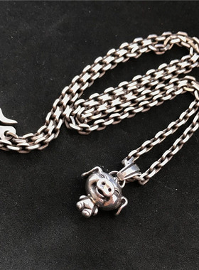 qyhg原创中国风属相925银生肖猪