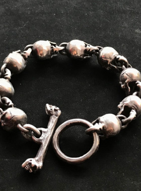 千银厚果原创终结者925纯银手链