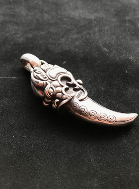 千银厚果山海经麒麟吊坠925男女