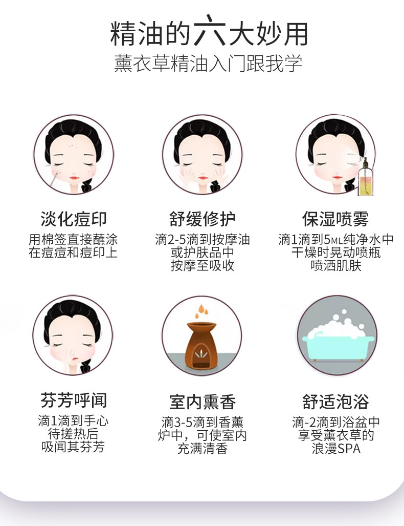 伊帕尔汗薰衣草精油单方脸部护肤按摩油面部刮痧全身按摩油正品