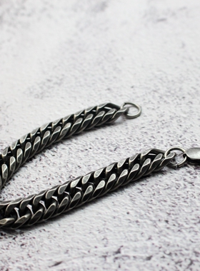 男士钛钢复古嘻哈手链