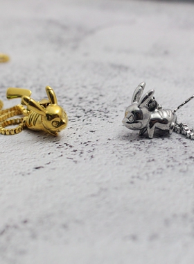 项链韩版嘻哈风钛钢蹦迪吊坠