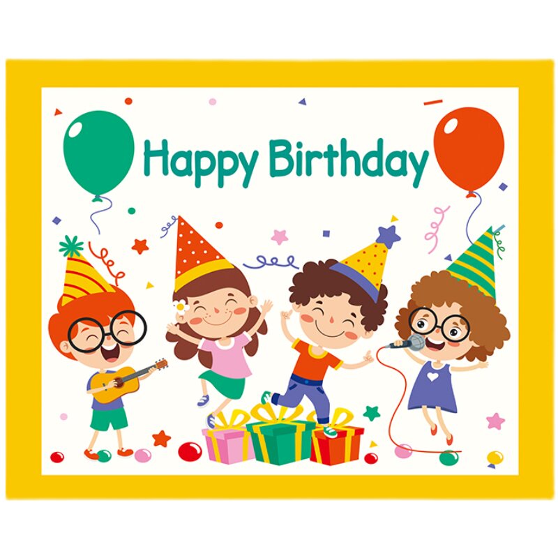 今日开心ins风生日派对布置背景布 春游野餐户外儿童节装饰布置