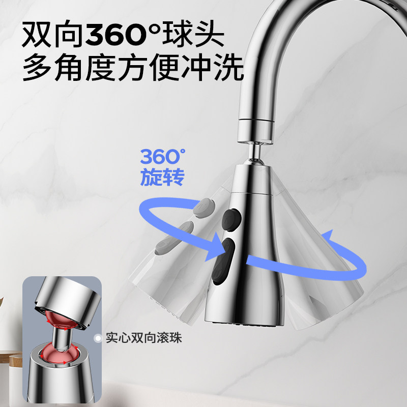 九牧厨房龙头加长延伸器防溅起泡器洗菜盆龙头配件水嘴过滤网神器,淘宝优惠券,粉丝福利购,淘宝优惠卷