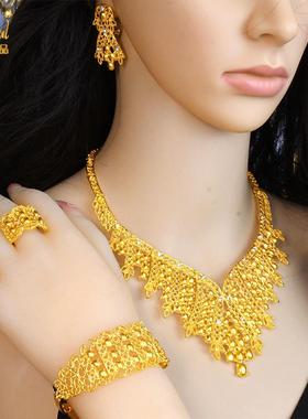 仿金结婚三金四件套印度迪拜沙