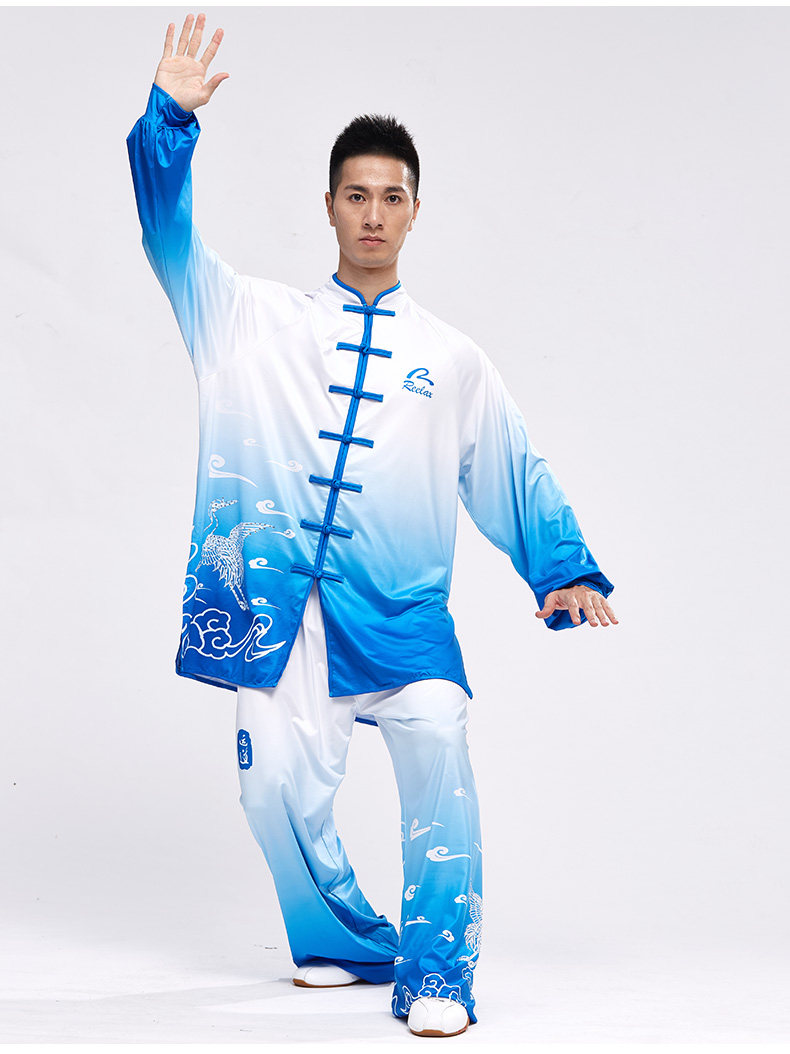 运丰太极武术服仙鹤太极服气功服牛奶丝太极服表演服太极拳服套头
