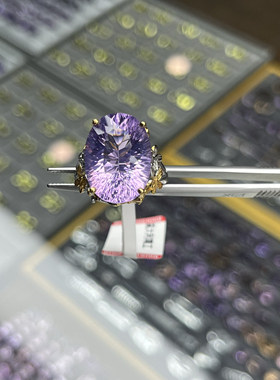 意大利设计天然紫水晶S925银女款戒指紫水晶活口戒指双层工艺镶嵌