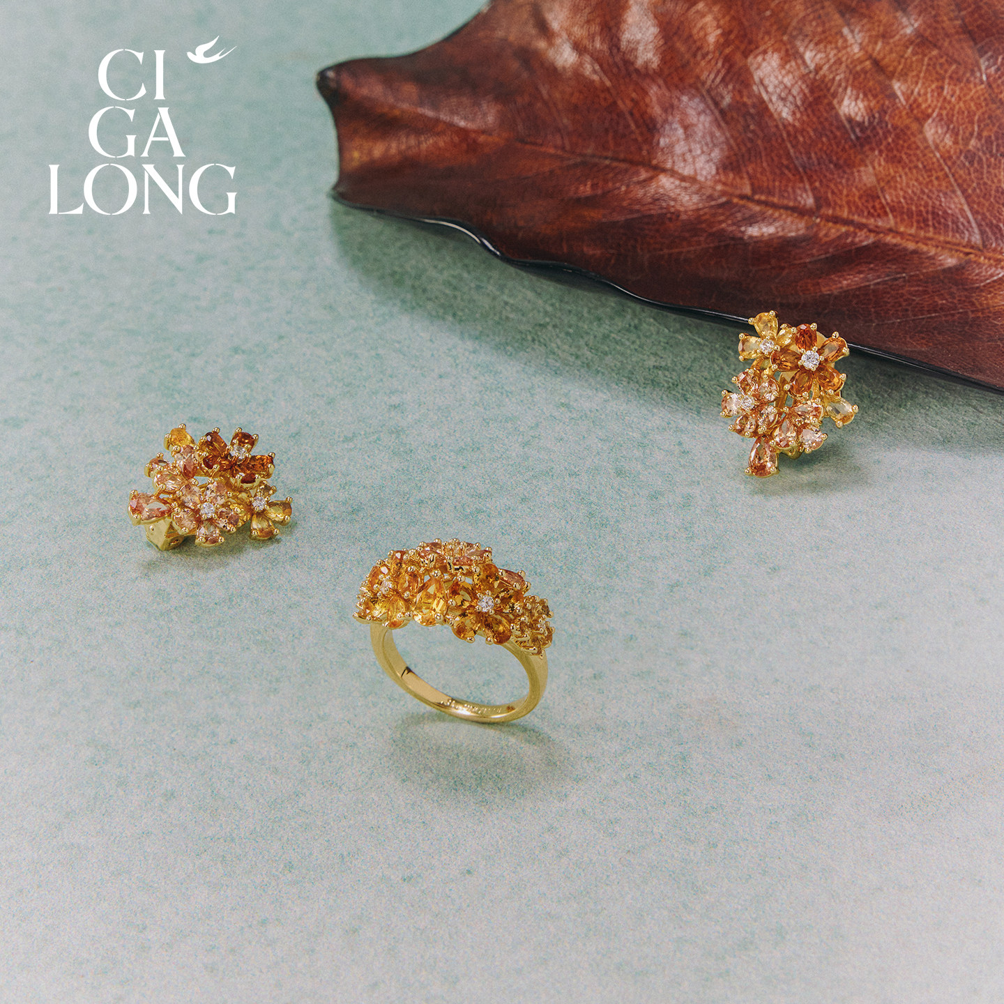 CIGALONG ice crystal osmanthus necklace