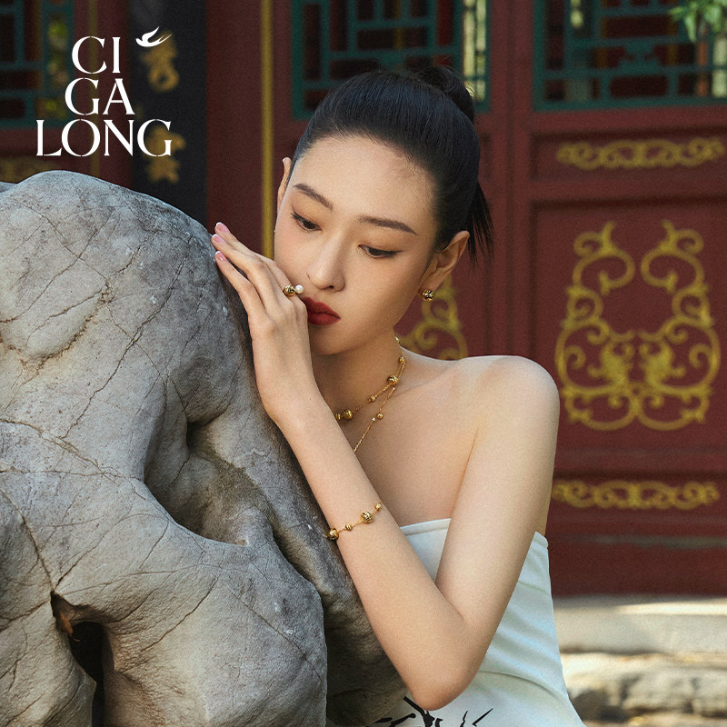 CIGALONG龙梓嘉宫灯竹影戒指耳钉橄榄石新中式珠宝,淘宝优惠券,粉丝福利购,淘宝优惠卷