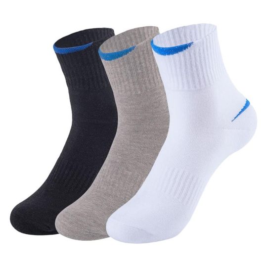 袜子男士中筒袜秋冬季运动中腰袜加厚防臭吸汗长袜跑步吸汗棉袜女