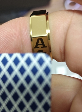 底照识牌高清魔术表演六角螺母可旋转高清底照识牌指环解压饰品