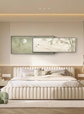 新中式竹报平安客厅装饰画叠加画竹子沙发背景墙大寓意好卧室挂画