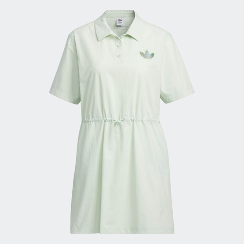 阿迪达斯三叶草女2023夏季新款运动休闲翻领连衣裙 IK8631 IP2199 - 图3