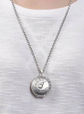 八卦嘎乌盒可打开装东西护身符项链空心吊坠手工毛衣链男女士