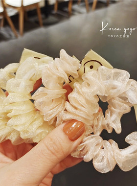简约纯色甜美蕾丝粗发绳