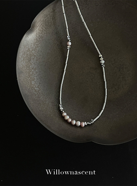 法式极简风巴洛克淡水珍珠项链