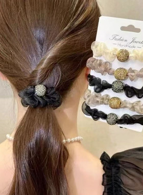 水钻高级感时尚百搭发圈女发饰