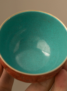 仿剔红釉葫芦纹杯成套